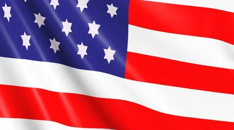 Background movement of the tissue USA flag. Stock Illustration