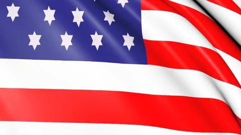 Background movement of the tissue USA flag. Stock Illustration