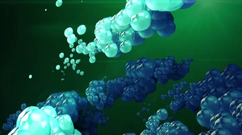 Background with moving blue bubbles loop Stock Footage 41165844