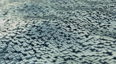 Background moving chrome cube with soft edges Stock Footage 60177054