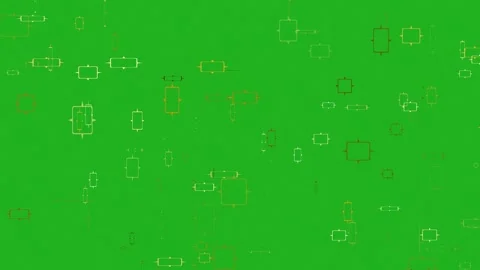 Background Of Moving Colored Rectangular Boxes On Green Screen Stock Footage 243079780