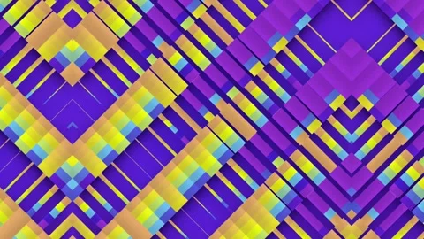 Background with a moving geometric pattern of lines and chevrons. 3d rendering Vídeo Stock 317616109
