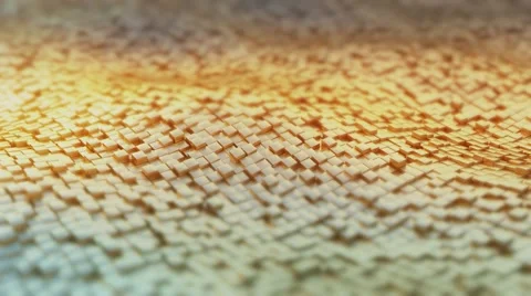 Background moving gold cubes with soft edges Stock Footage 60236200