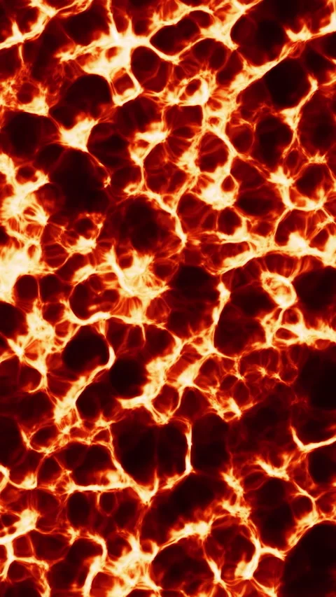 Background with moving mass of lava. Motion. 3D molecules in hot lava liquid Stock Footage 278395902