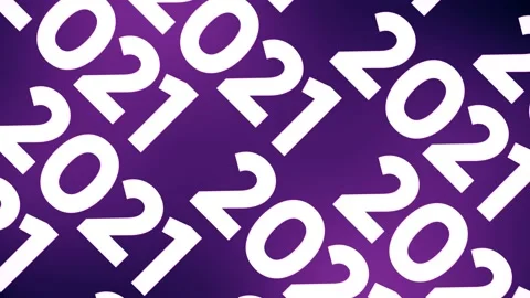 Background with moving numbers 2021. Animation. Set of numbers 2021 moves Stock Footage 147445309