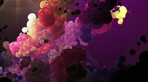 Background with moving purple bubbles loop Stock Footage 41165925
