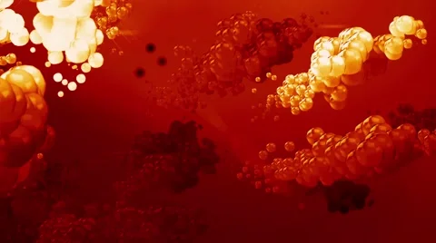 Background with moving red bubbles loop Stock Footage 41166102