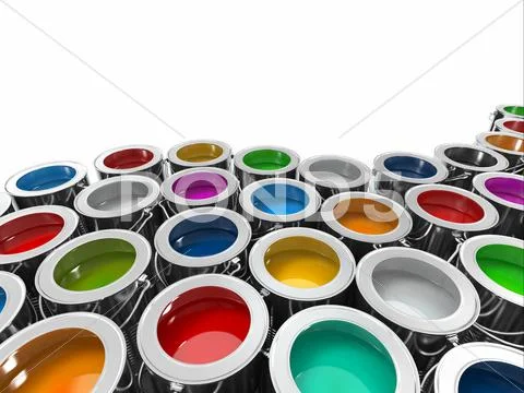 Background from multi color cans of paint.: Royalty Free #25543766