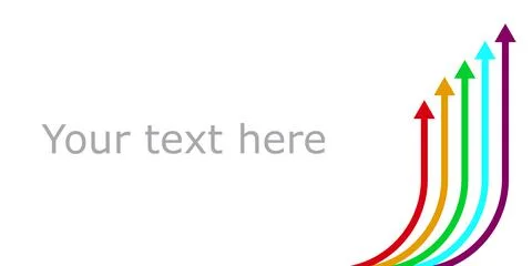 Background with multi-colored arrows. Conceptual picture for business present Stock Illustration