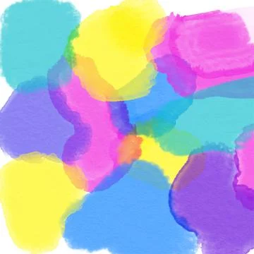 Background of multi-colored blurred watercolor spots Stock Illustration