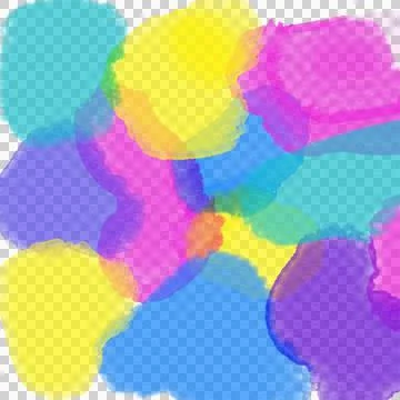 Background of multi-colored blurred watercolor spots Stock Illustration