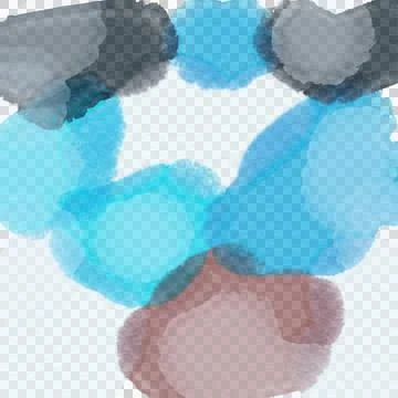 Background of multi-colored blurred watercolor spots Stock Illustration