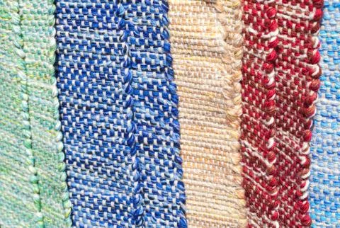Background of multi colored carpet at the fair Foto stock