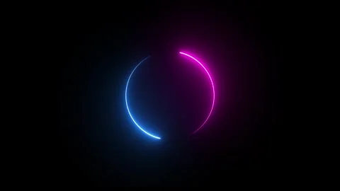 Background multi-colored circle. Spectrum looped animation light glowing ne.. Stock Footage 306751689