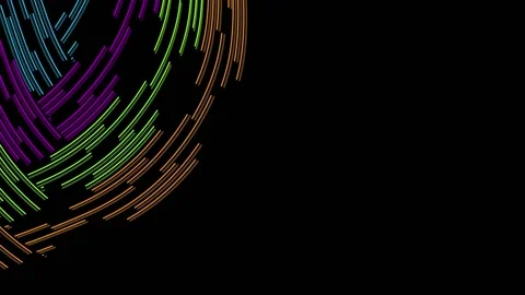 Background of multi-colored fantastic animated lines Stock Footage 196279972
