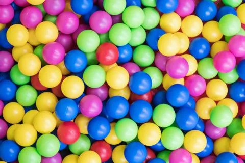 Background of multi-colored plastic balls Stock Photos