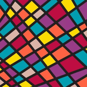 Background from multi-colored quadrangles on a black background. Stock Illustration