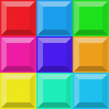 Background with multicolor upper 3d tiles Stock Illustration