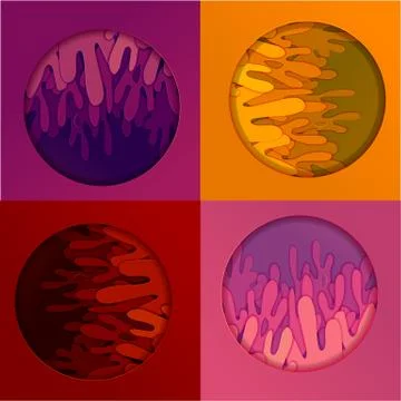 Background of multicolored abstract vector in style of material design with n Stock Illustration