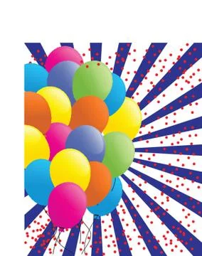 Background with multicolored balloons Stock-Illustration