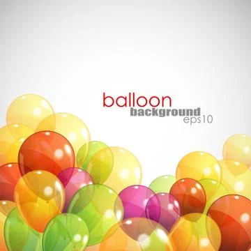 Background with multicolored balloons Stock Illustration