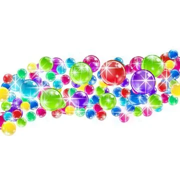 Background with multicolored balloons Illustrazione stock