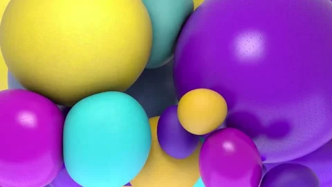 Background of multicolored balls and circles in motion. Stock Footage 150668662