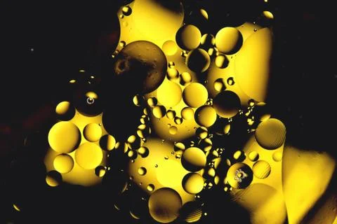 Background  multicolored balls  blur  texture  heterogeneous color, Yellow-bl Foto stock