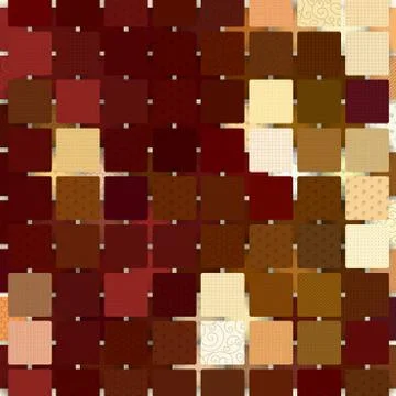 Background of multicolored ceramic plates with different patterns 스톡 일러스트