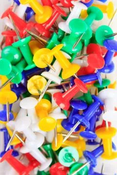 Background from multicolored clerical buttons Stock Photos
