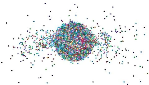 Background with multicolored dots Stock Photos