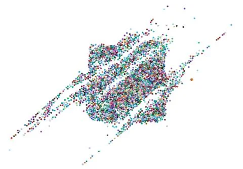 Background with multicolored dots Stock Photos