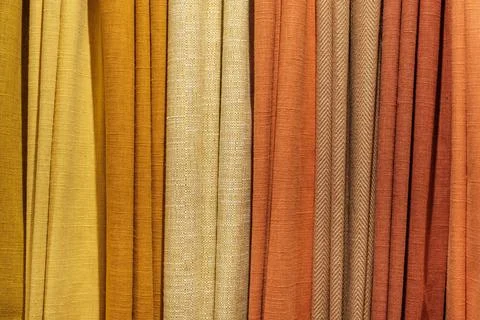 Background Of Multicolored Fabric Selection Background Texture Of A Select... Stock Photos
