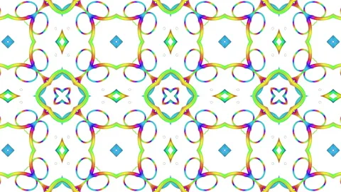 Background of multicolored moving kaleidoscope patterns. abstract looped animate Stock Footage 139901289
