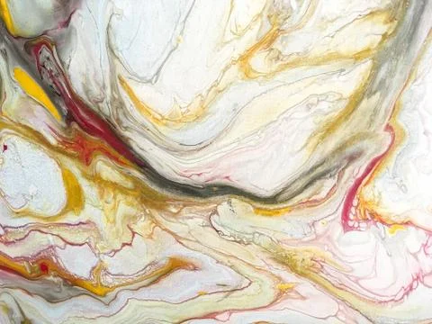 Background of multicolored splashes of paint. Fragment of artwork Stock Photos
