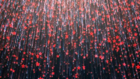 Background of multicolored stellar rain with bright elements and details Stock Illustration