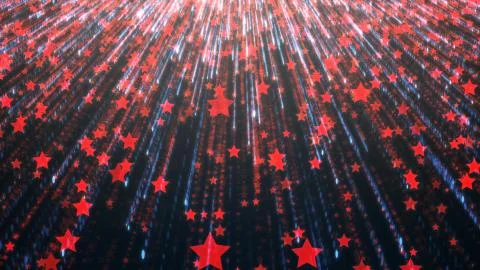 Background of multicolored stellar rain with bright elements and details Stock Illustration
