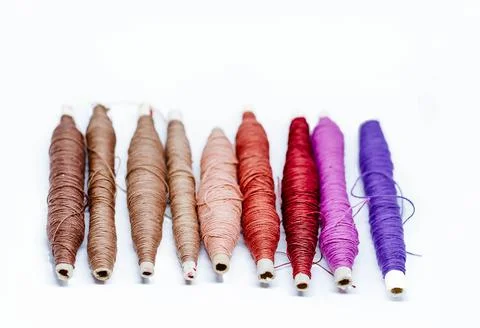 Background of multicolored thread Foto stock