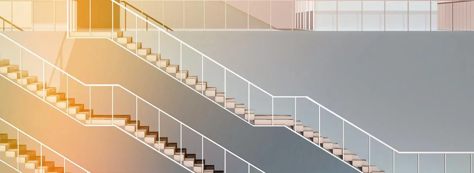 Background with multiple stairs Stock Illustration
