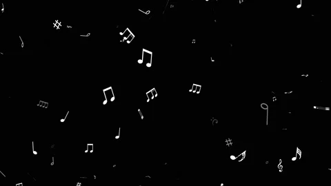 Background with music note animation. Mu... | Stock Video | Pond5