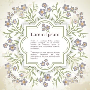 Background with myosotis flowers. Stock Illustration