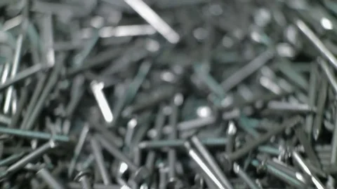 Background of nails close-up. Smooth motion Stock Footage
