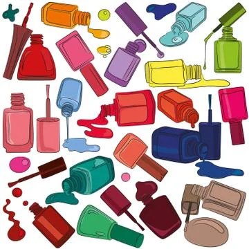 Background with nails polish Stock Illustration