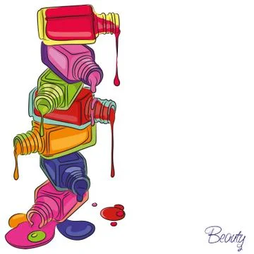 Background with nails polish Stock Illustration