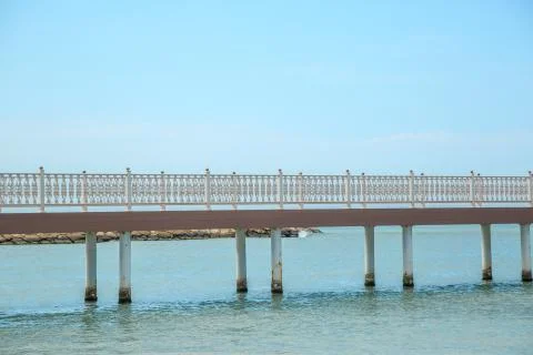 The background from Navy pier on the seafront Stock Photos