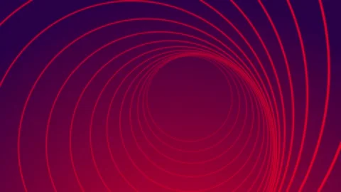Background with neon circles in red color, the movement of lines Stock Footage 242585131