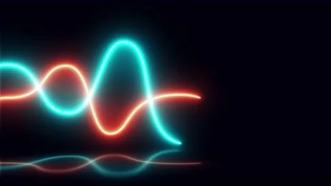 Background With Neon Lights Stock Footage 196094563