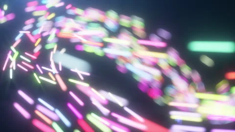 The background of neon lights . Neon rays move along a trajectory at high spe Video stock 260823673