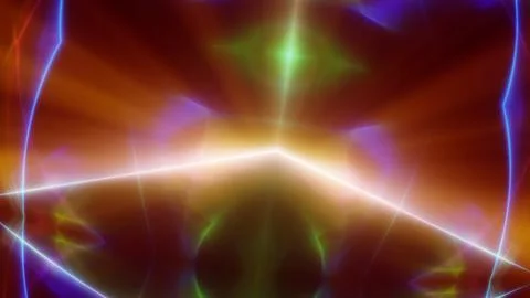Background neon line wave illustration Stock Illustration