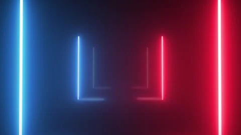 Background with neon lines Video stock 254977214